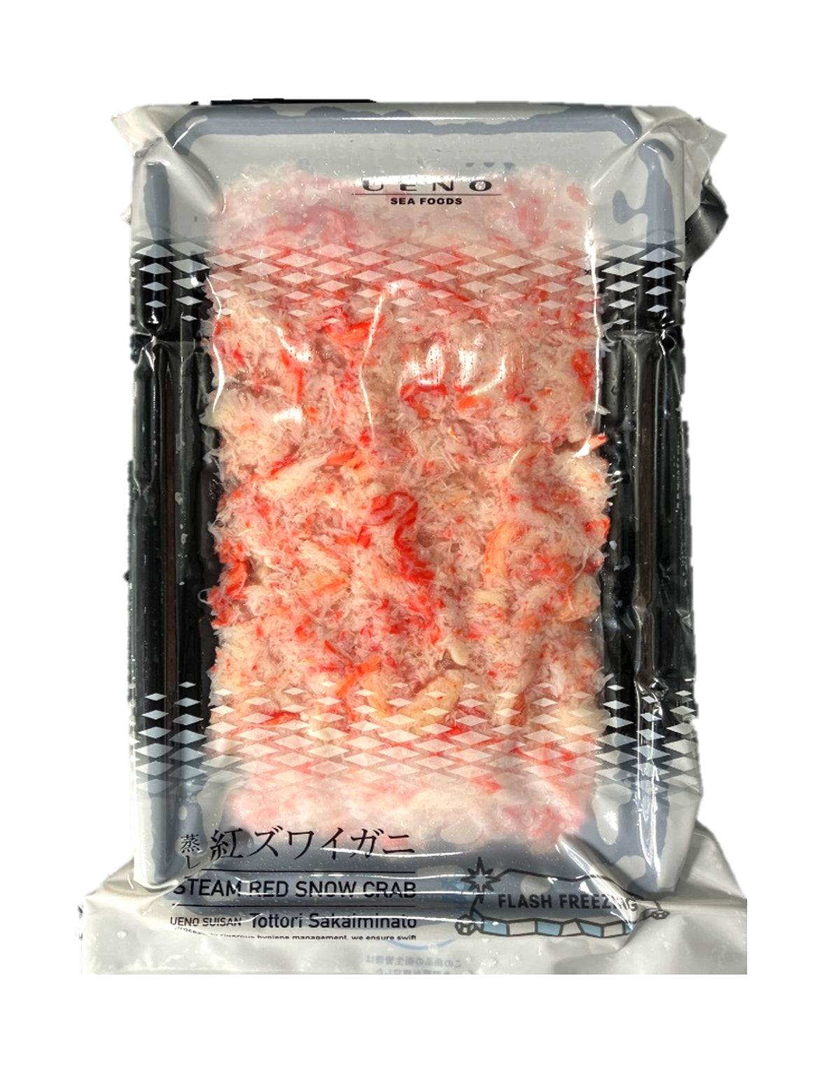 FLASH FREEZING　　　　　　　　　　蒸し紅ずわいがに棒肉とくずれ（セット品）