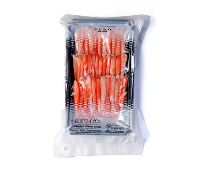 FLASH FREEZING　　　　　　　　　　蒸し紅ずわいがに棒肉とくずれ（セット品）